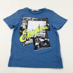 'Empire City' Blue T-Shirt - Boys 7-8 Years