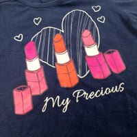 **NEW** 'My Precious' Lipsticks Navy T-Shirt - Girls 12-18 Months