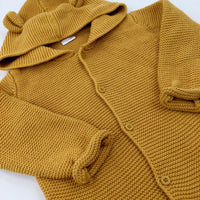 Mustard Yellow Knitted Hoodie - Boys 18-24 Months