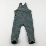 Woodland Animals Khaki Jersey Dungarees - Boys 18-24 Months