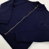 Navy Zip Through Knitted Cardigan - Boys 7-8 Years
