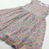 Rainbows & Hearts Grey Jersey Dress - Girls 6-7 Years