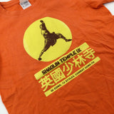 'Shaolin Temple' Orange T-Shirt - Boys 7-8 Years