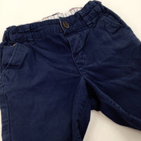 Navy Shorts With Adjustable Waist - Boys 18-24 Months