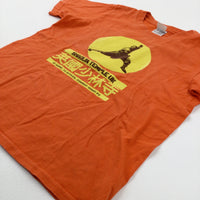 'Shaolin Temple' Orange T-Shirt - Boys 7-8 Years