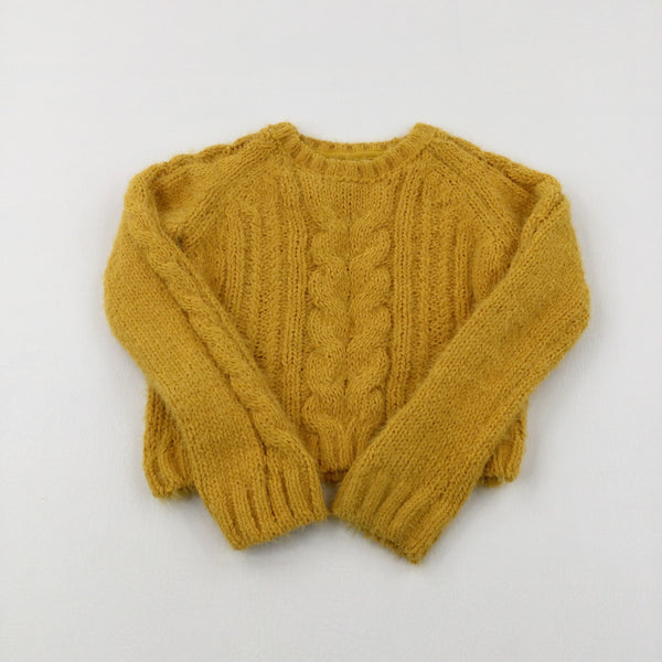Mustard Knitted Jumper - Girls 7-8 Years
