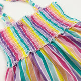 Colourful Striped Jersey Dress - Girls 6-7 Years