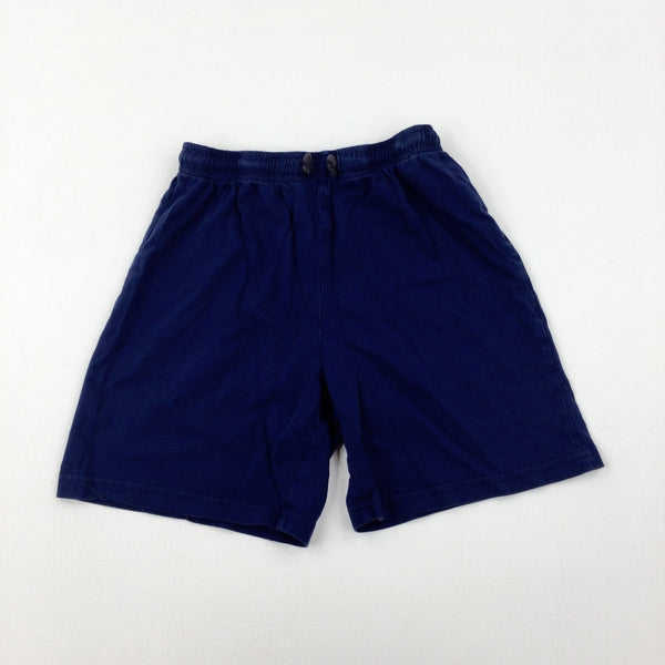 Navy Jersey Shorts - Boys 7-8 Years