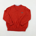 Crocodile Motif Red Knitted Jumper - Boys 18-24 Months