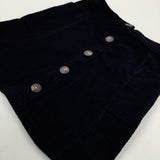 Black Cord Skirt With Adjustable Waist - Girls 7-8 Years