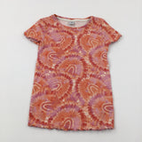 Tie Dye Orange & Pink T-Shirt - Girls 7-8 Years