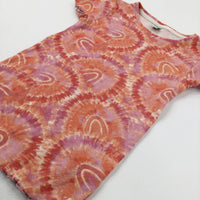 Tie Dye Orange & Pink T-Shirt - Girls 7-8 Years