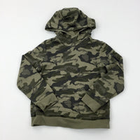 Camouflage Khaki Hoodie - Boys 7-8 Years