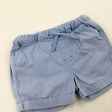 Blue Cotton Shorts - Boys 18-24 Months
