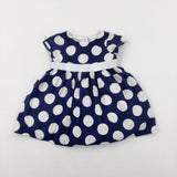 Spotty Navy Dress - Girls 18-24 Months