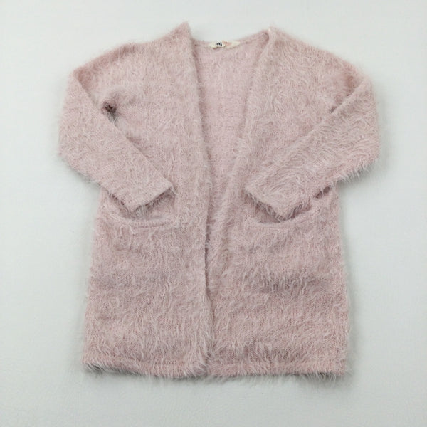 Pink Fluffy Knitted Cardigan - Girls 7-8 Years