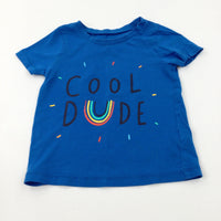 'Cool Dude' Rainbow Blue T-Shirt - Boys 2-3 Years