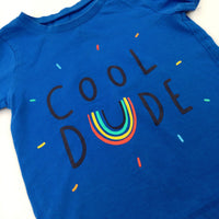 'Cool Dude' Rainbow Blue T-Shirt - Boys 2-3 Years