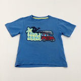 'Surf Shack' Palm Trees Blue T-Shirt - Boys 2-3 Years