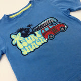 'Surf Shack' Palm Trees Blue T-Shirt - Boys 2-3 Years