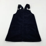 Black Cord Dungaree Dress - Girls 7-8 Years