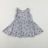 Colourful Sealife Grey Jersey Dress - Girls 18-24 Months