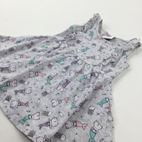 Colourful Sealife Grey Jersey Dress - Girls 18-24 Months