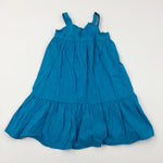 Petrol Blue Floaty Dress - Girls 7-8 Years