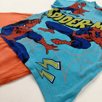 'The Amazing Spider-Man' Marvel Superhero Blue & Orange Short Pyjamas - Boys 2-3 Years