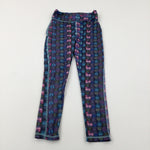 Patterned Colourful Sports Leggings - Girls 8-9 Years