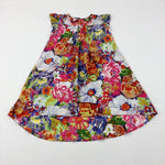 Flowers Colourful Dress - Girls 7-8 Years