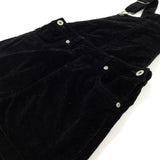 Black Cord Dungaree Dress - Girls 7-8 Years