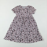 Animal Print Pink Dress - Girls 8-9 Years