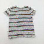 Colourful Striped Grey T-Shirt - Boys 2-3 Years