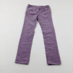Lilac Cord Trousers With Adjustable Waist - Girls 8-9 Years