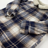 Navy & Beige Checked Fleece Lined Jacket - Boys 12-18 Months