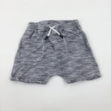 Charcoal Grey & White Striped Jersey Shorts - Boys 12-18 Months