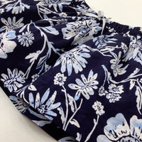 Flowers Navy Skirt - Girls 2-3 Years