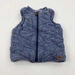 Blue Mottled Padded Gilet - Boys 12-18 Months