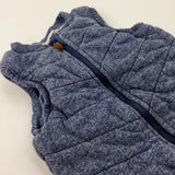 Blue Mottled Padded Gilet - Boys 12-18 Months