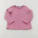 Spotty Pink Long Sleve Top - Girls 2-3 Years