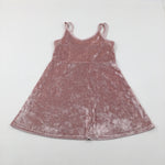 Light Pink Velour Dress - Girls 9-10 Years