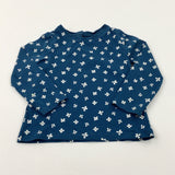 Flowers Blue Long Sleeve Top - Girls 2-3 Years