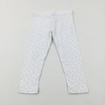 Spotty White Leggings - Girls 2-3 Years