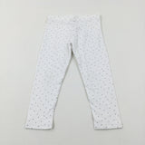 Spotty White Leggings - Girls 2-3 Years