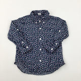 Flowers Navy Shirt - Girls 2-3 Years