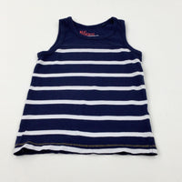 Navy Striped Vest Top - Boys 3-4 Years