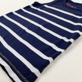 Navy Striped Vest Top - Boys 3-4 Years