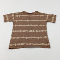 Tan Striped T-Shirt - Boys 3-4 Years