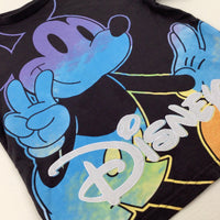 'Disney' Mickey Mouse Colourful Charcoal Grey T-Shirt - Boys 3-4 Years